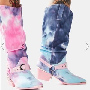 Y.r.u pastel rainbow cowboy boots nwt